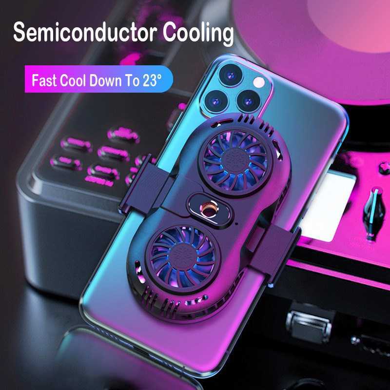 Universal Portable Mobile Phone Cooler USB Cooling Double Fa