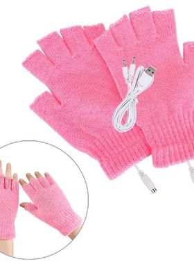 Women Men Electric Heating Gloves Winter Warm USB Heated