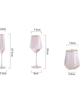 Creative Diamond Pattern Glass Red Wine Glass Phnom Penh Nor