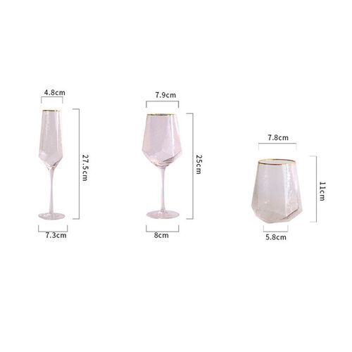 Creative Diamond Pattern Glass Red Wine Glass Phnom Penh Nor