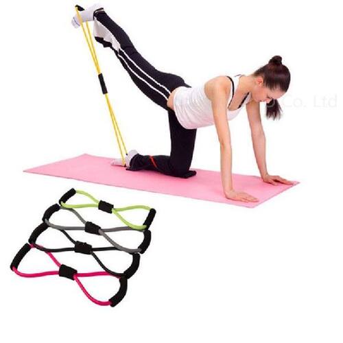 Resistance Training Bands Tube Workout Exercise Yoga 8 Type