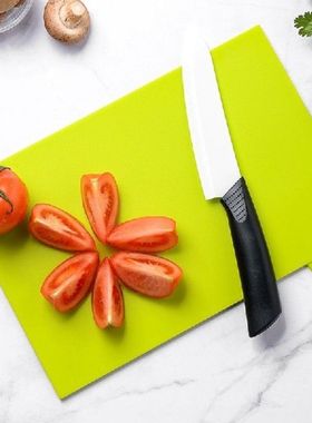 4 Buah Dapur Plastik Talenan Persegi Panjang Memotong Papan