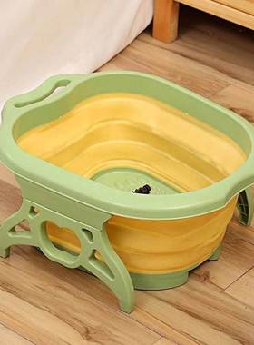Foldable Foot Soaking Tub Bucket Foot Bath w/ Massage Rolle