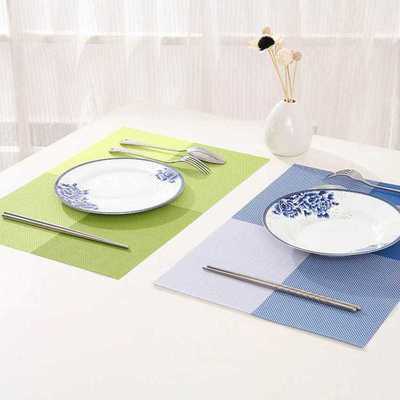 4 Pcs/set Placemats PVC Table Mat Color Block Dining Disc Pa