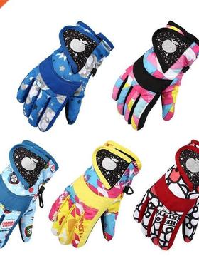 Winter Warm Snowboarding Ski Gloves Children Kids Snow Mitte