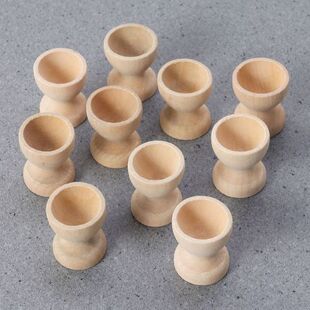Egg Cup Wooden Holder Easter Cups Holders Stand Tray Eggs
