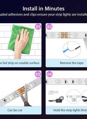 Suntech,SMD 5050 RGB LED Strip Lights,Bluetooth Led Light 5m
