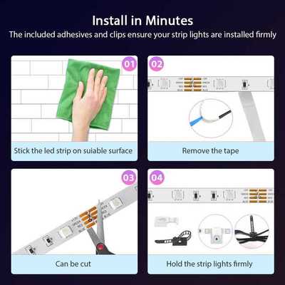 Suntech,SMD 5050 RGB LED Strip Lights,Bluetooth Led Light 5m