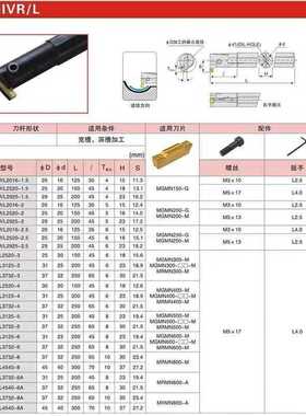 MGIVR2016-2 MGIVR2520 MGIVR3125-1.5 / 2/3/4 inner hole turni
