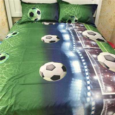 3D Football Bedding Set Autumn Bed Sheet Set Comforter Duvet