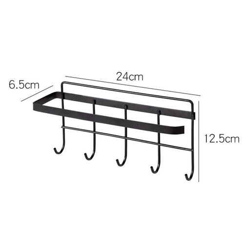 5 Hooks Wardrobe Towel Paper Racks Kitchen Hanger Organizer