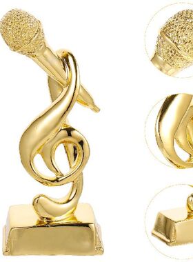 Trophy Microphone Award Party Trophies Music Singing Mic Kar
