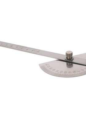 Utoolmart 0-180° Protractor Ruler Simple Steel 100mm Pro