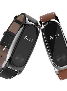 Leather Smart Wristband Strap Replacement for Mi Band 2 Smar