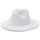 Brim Fedora All Hat Wide Color Solid match Wool Felt