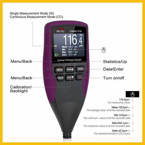 NICETY Digital Thickness Gauge Width Measuring Instruts Pai