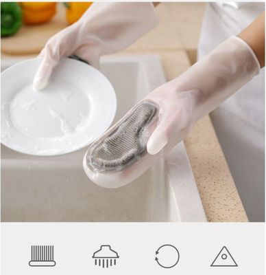 1Pair Magic Silicone Dishwashing Scrubber Rubber Scrub