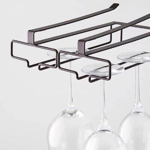 Metal Wine Rack Glass Holder Hanging Bar Hanger Shelf
