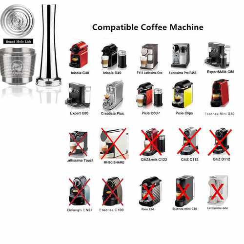 iCafilas Refillabe Coffee Capsule For Nespresso Stainless S