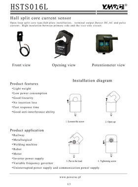YHDC Hall Split core current sensor HSTS016LInput 10A-200A o