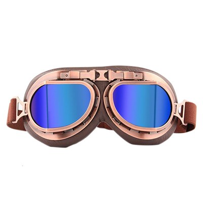 Glasses Helmet Moto-Goggles Bike Steampunk Copper Retro Harl