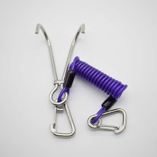 Stainless steel double flow hook spring safety wire rope fo