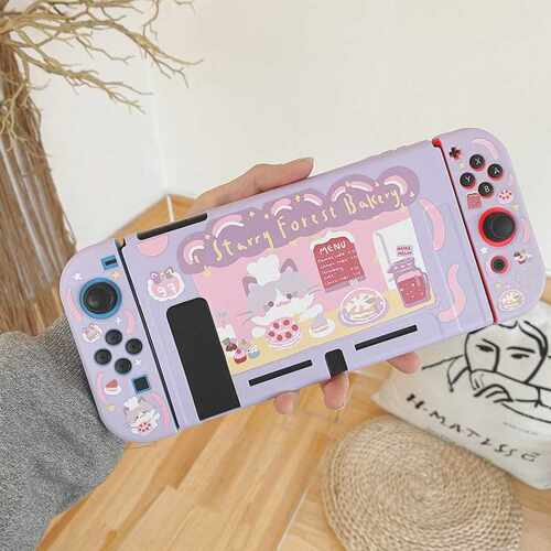 STARRY FOREST Cat Bakery cute purple soft protective case s