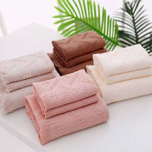 140x70 and 75x34cm cotton bath towel set large jacquard