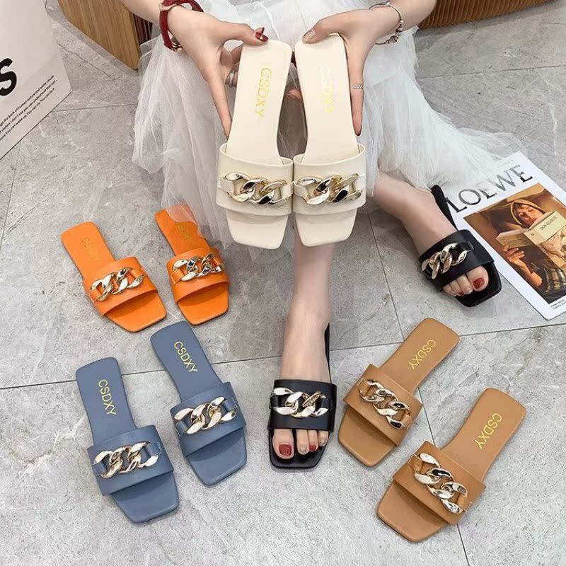Wholesale Cheap Colourful Slip On Flat Casual Womens Sandals