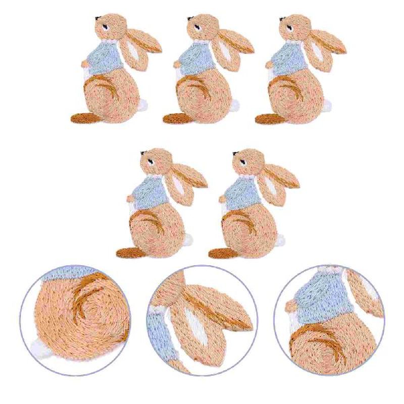 Applique Patches On Sew Cloth Iron Bunny Embroidery