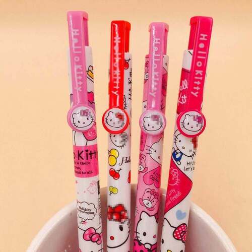 4 pcs/lot Cat point Pen Cartoon animal blue ink ball pen Sch