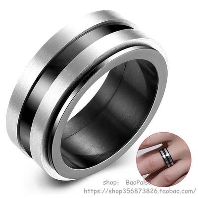 new fashion rings wedding titanium steel solid ring for men