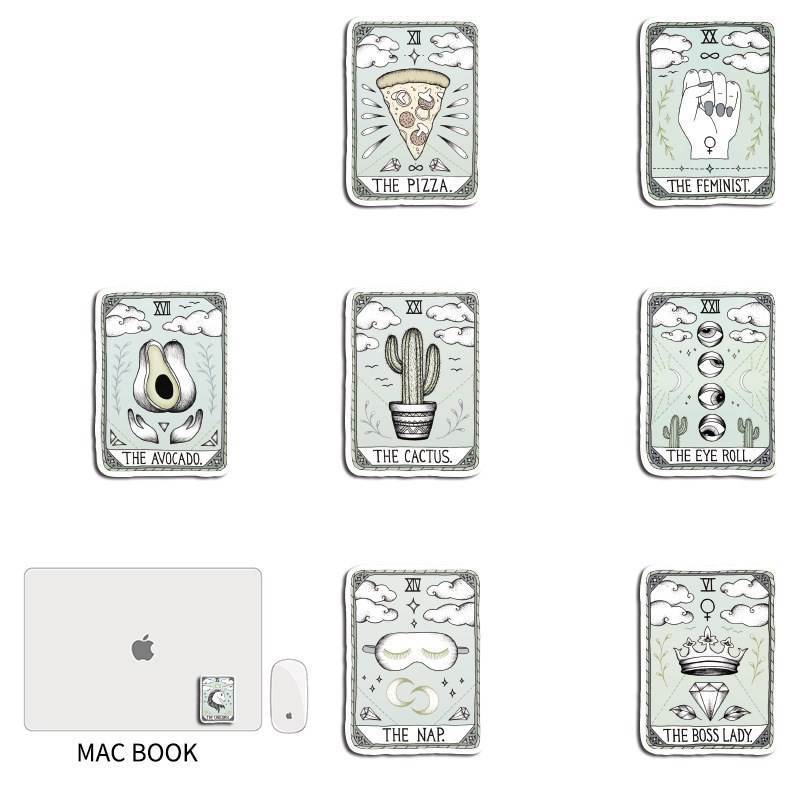 10/30/50pcs Pack Cartoon Tarot Stickers Waterproof PVC Lugg