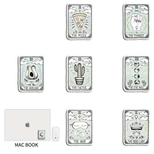 10/30/50pcs Pack Cartoon Tarot Stickers Waterproof PVC Lugg