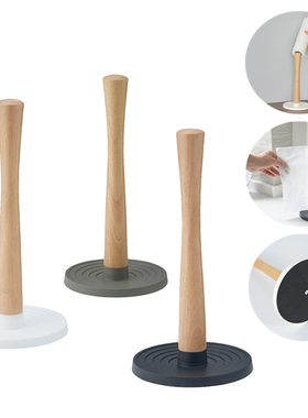 Durable Wooden Desktop Toilet Roll Paper Holder Tissue
