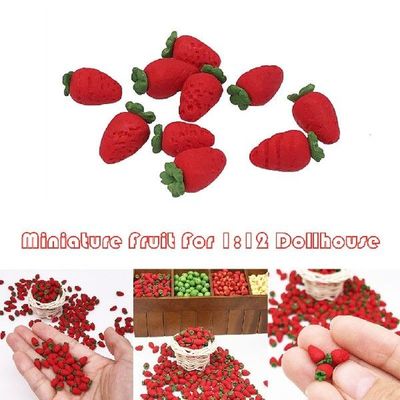 10pcs Miniature Fruit Vegetable 1:12 Dollhouse Kitchen