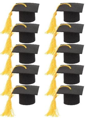 Graduation Topper Mini Cake Hat Cap Caps Grad Bottle Party