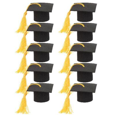 Graduation Topper Mini Cake Hat Cap Caps Grad Bottle Party