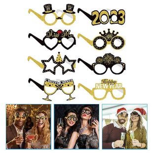 New Year Glasses Eyeglasses Party Funny Frames Costume