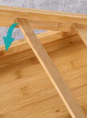 Laptop Desk Table Adjustable Phoebe Bamboo Foldable Breakfas