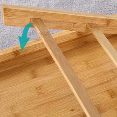 Laptop Desk Table Adjustable Phoebe Bamboo Foldable Breakfas