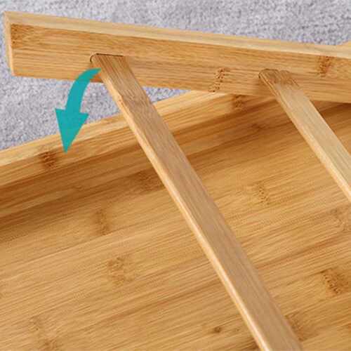 Laptop Desk Table Adjustable Phoebe Bamboo Foldable Breakfas