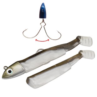 Bionic Bait Jig Head Fishing Lure Soft Black Minnow Fake Bai