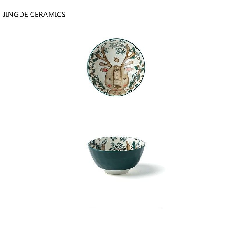 1pc japanese style cute animal picture carry handle ceramic