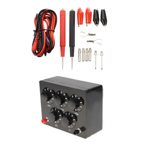 1Pcs Black Resistance Box Iron Variable Decade Resistor