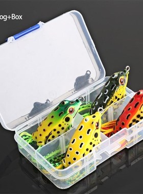4pcs/box Frog Soft Fishing Lures Kit Snakehead Lure Topwater