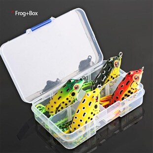 4pcs/box Frog Soft Fishing Lures Kit Snakehead Lure Topwater