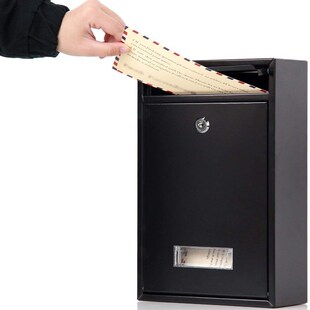 Outdoor Lockable Wall Mounted Hanging Iron Post Letter Box M