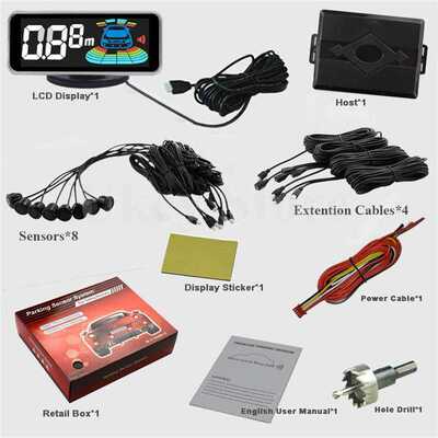 8 Sensors Parking Sensor Auto Automobile Reversing Radar Par