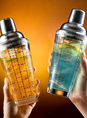 400ML Barware Stainless Steel Scale Cocktail Shaker Cup